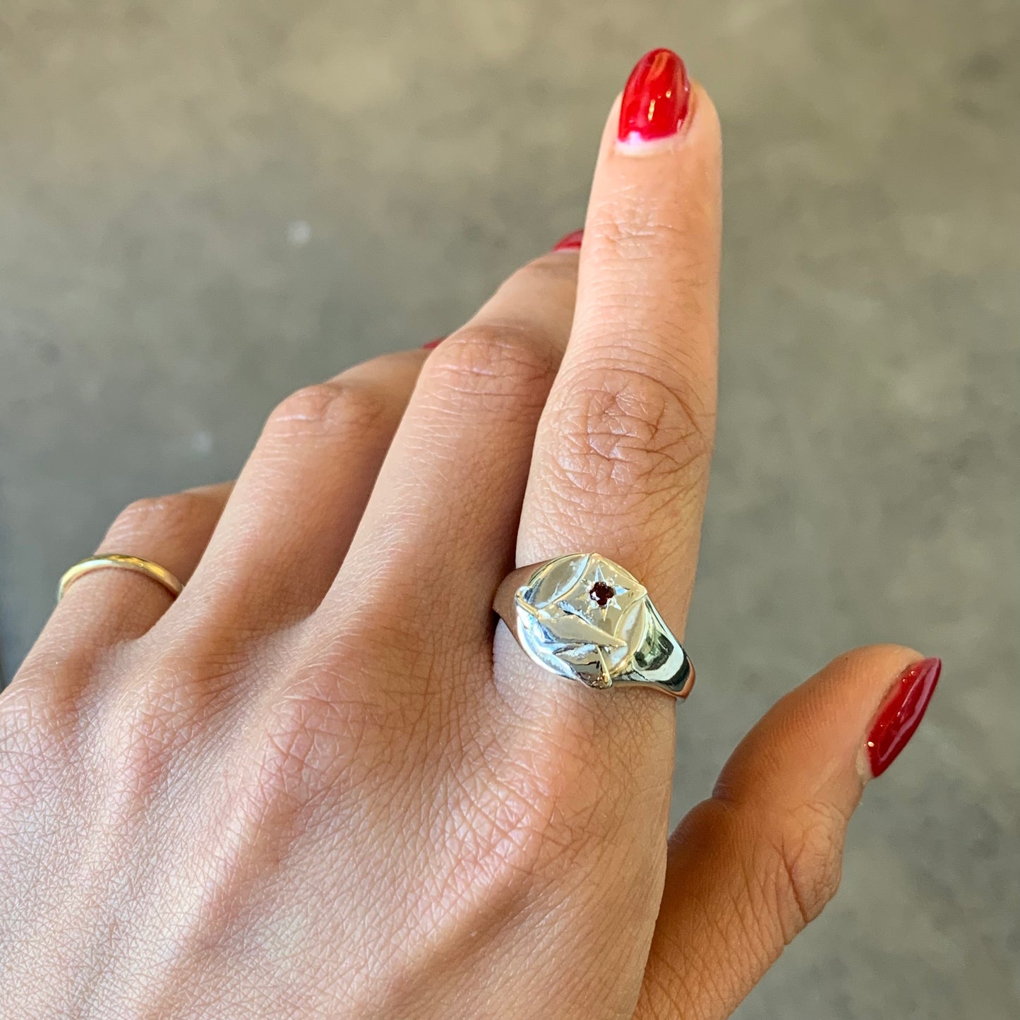 Garnet Layered Signet