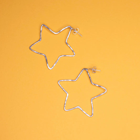 Star Hoop Earrings